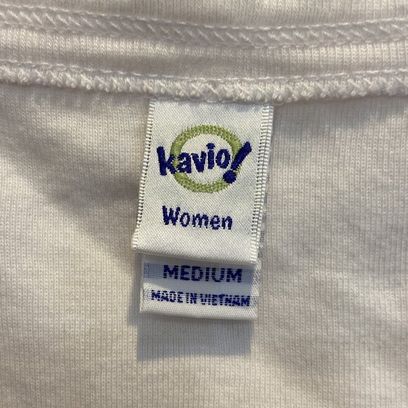 KAVIO! -- White "T" w/Image: "I May Appear Harmless..But I'm Completely Badass" - Picture 15 of 16